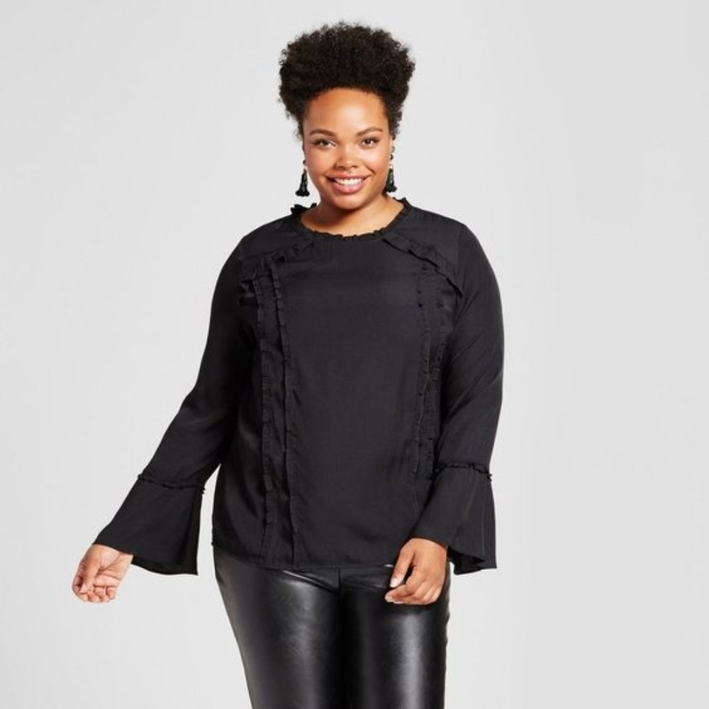 New WWW Black Faux Leather Crop Flare Pants [B6] - Picture 4 of 8